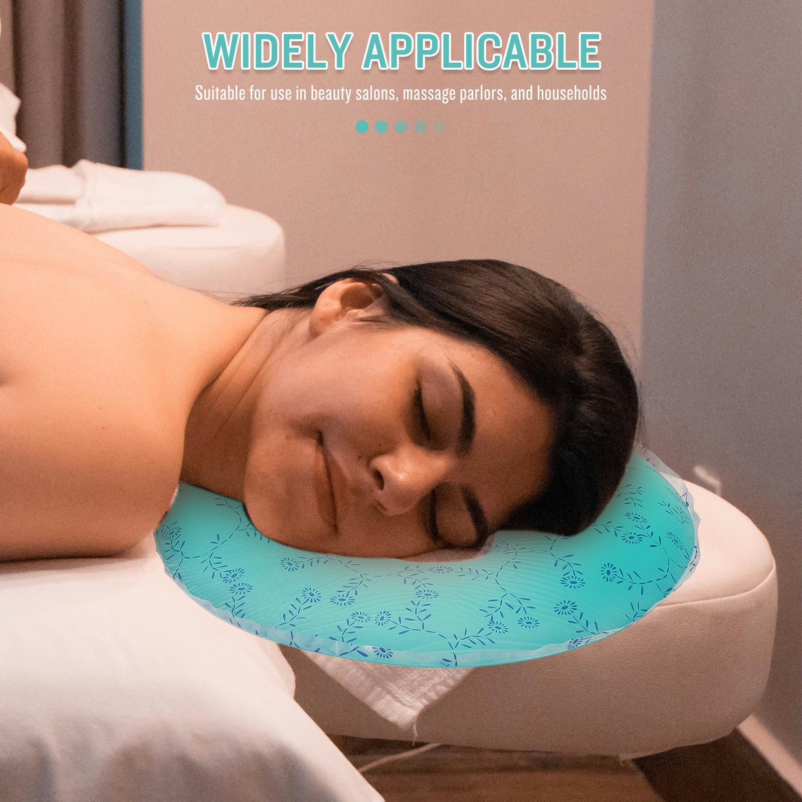Ciieeo Almohada Facial y Fácil de Limpiar de Silicona para Masaje Soporte Cómodo Adecuado para Salones de Belleza y Cuidado Personal