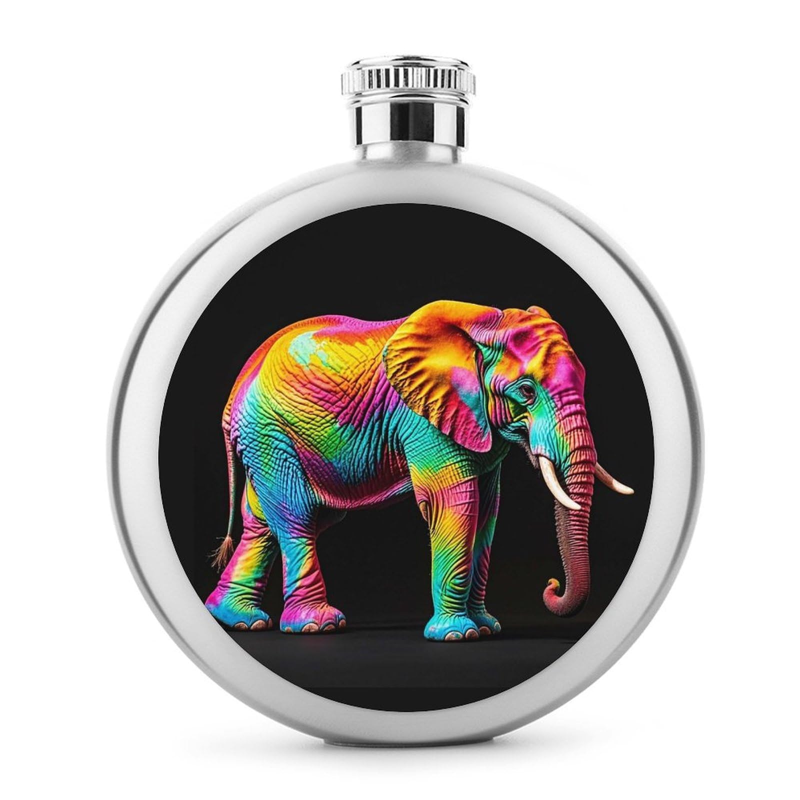 Flasque à whisky éléphants en acier inoxydable, une fiole étanche de qualité supérieure