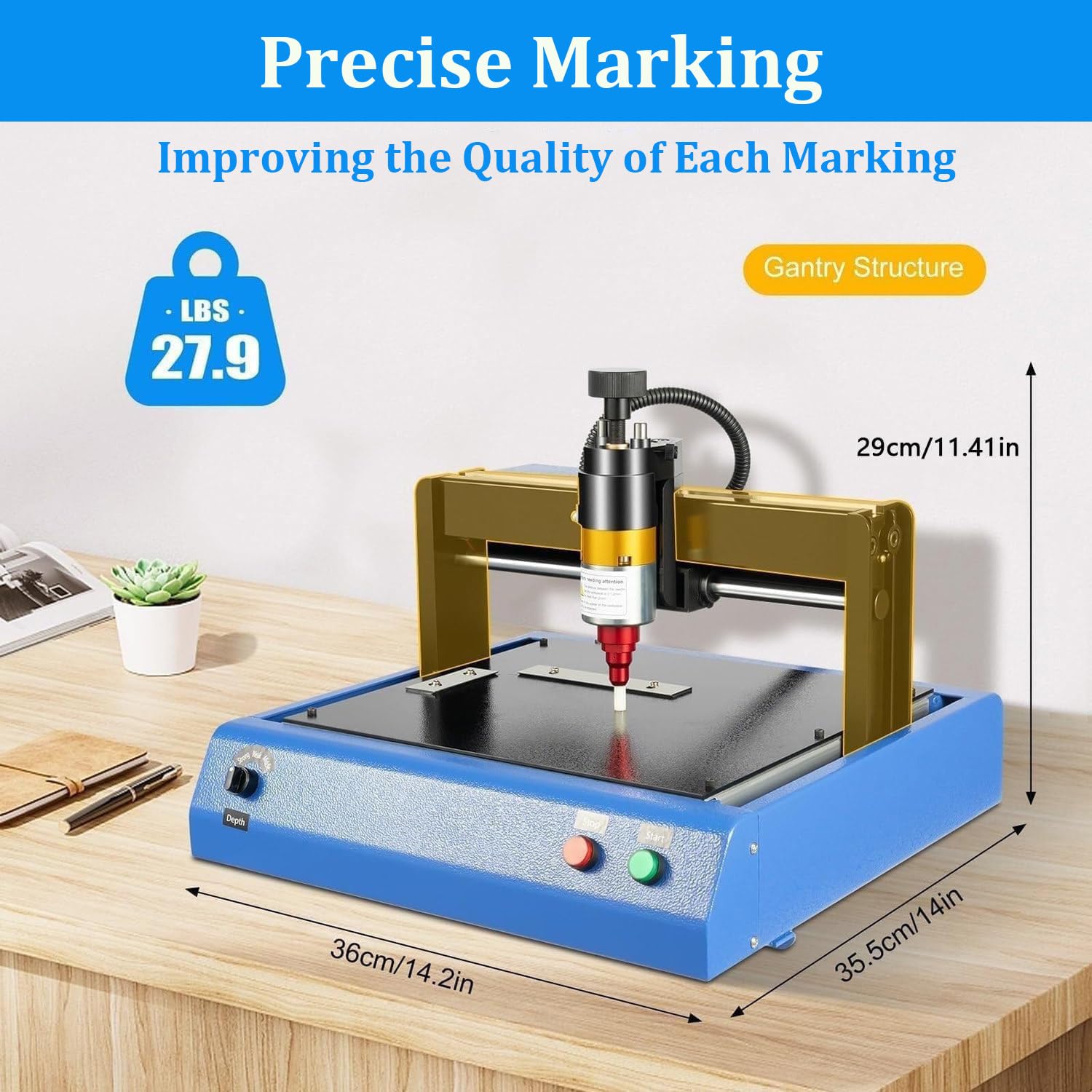 de gravure électrique 400 W, outil de marquage de bureau bijoux, plastique, acier et aluminium