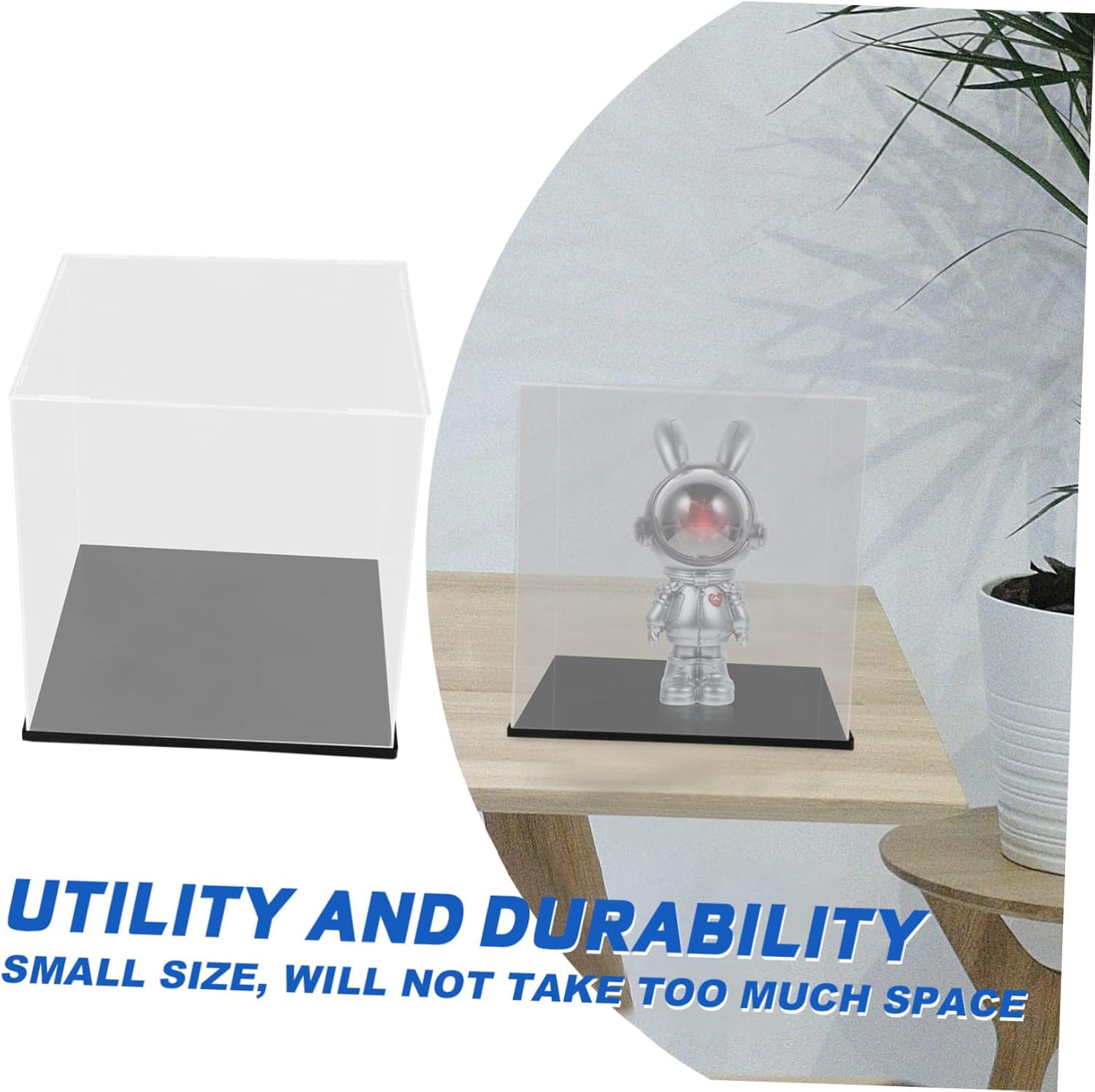 IMIKEYA Acrylic Basketball Display Case Cube Holder for Memorabilia for Home Office Decor for Sports Collectibles and Toy Displays