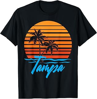 Tampa Sunset Palm Trees Beach Vacation Tourist Gifts T-Shirt