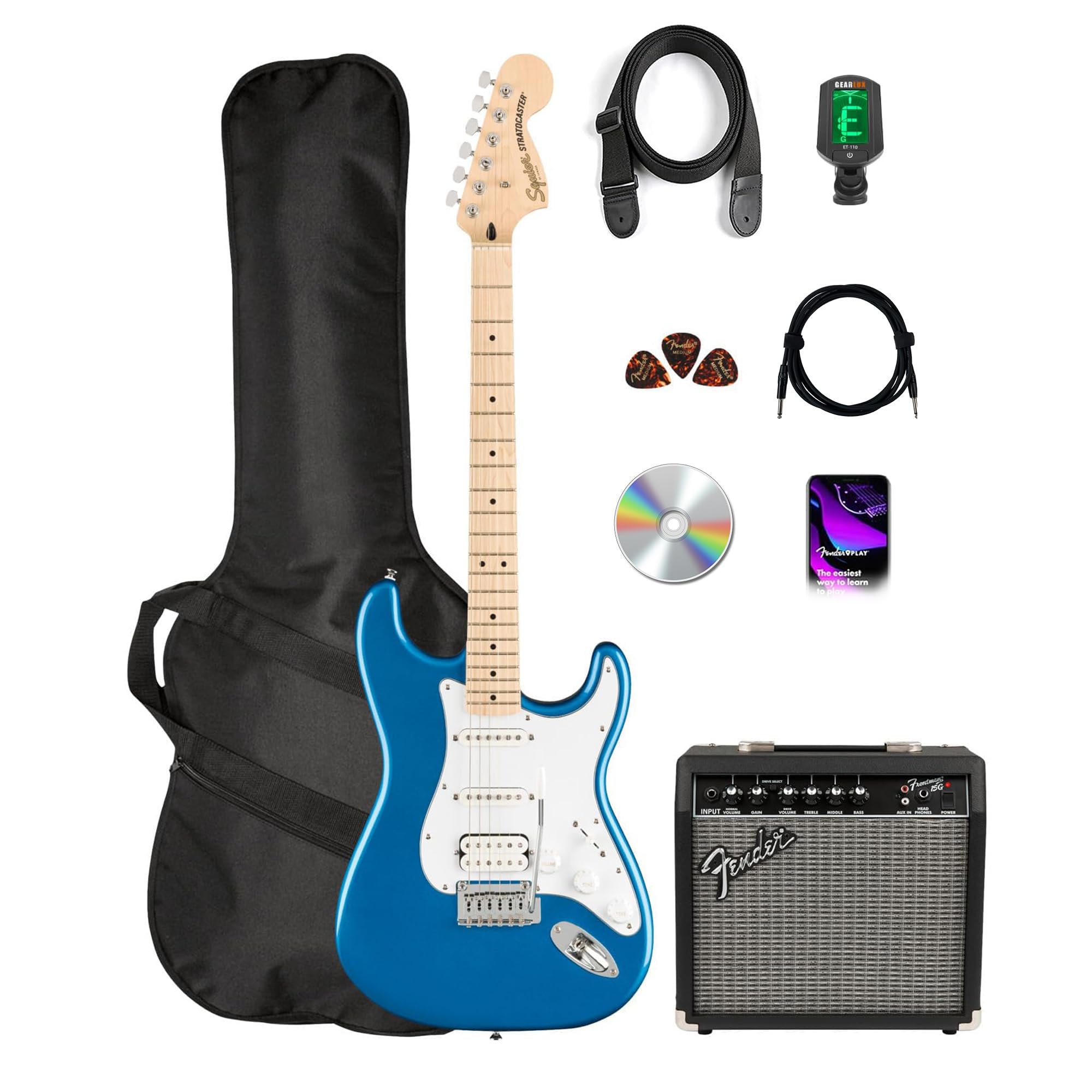 Amazon.com: Fender Squier Affinity Stratocaster HSS Pack - Lake