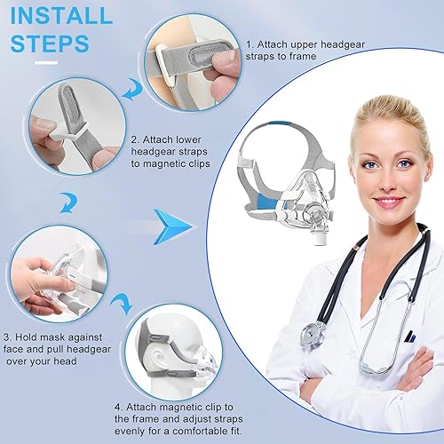 Miniatura 5 de Correa de repuesto para AirFit F20 N20AirTouch F20 N20, cómoda correa de repuesto unisex CPAP