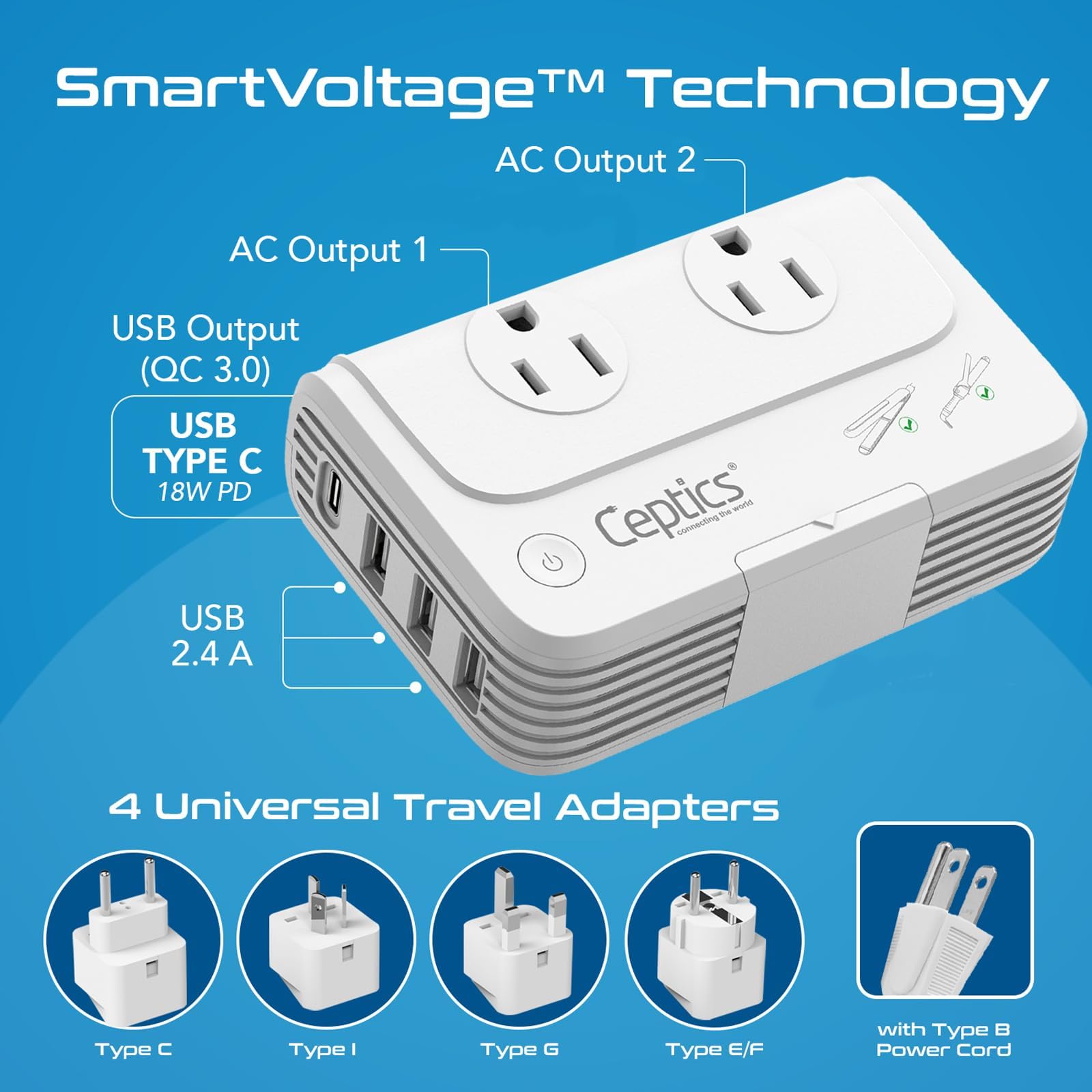 Ceptics - Adattatore universale per presa