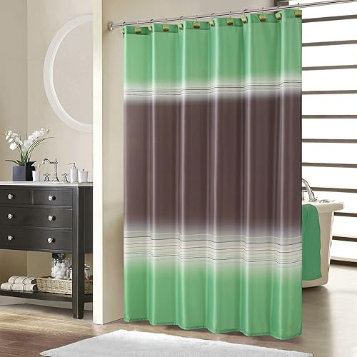 Miniatura 24 de Cortina de ducha de tela, cortina de ducha de oso y alce, cortinas de ducha de cabaña para baño, cortinas de baño impermeables, 72 pulgadas de ancho