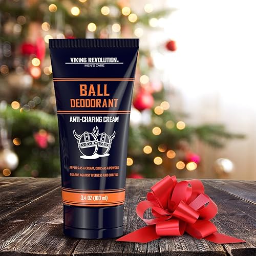 Miniatura 3 de Viking Revolution Pelotas para hombre lavado y desodorante sin talco y antirozaduras para hombres (3.4 onzas)  Lavado de bolas con mentol, vitamina