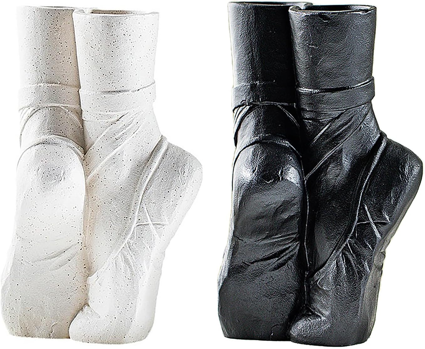 MINGZHE Modern Ceramic Ballet Vase,Farmhouse Vases Cream Vases Aesthetic Foot Flower Vase Ceramic Vases for Home Decor 23x15 cm (B)