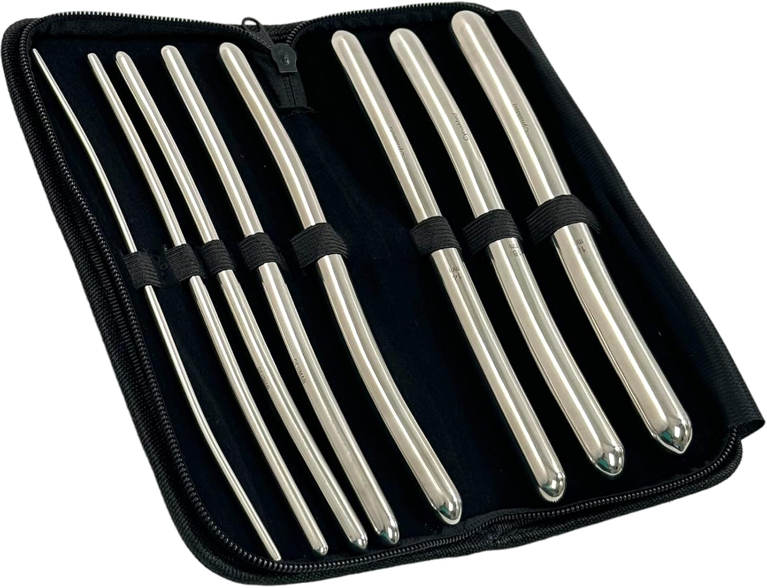 Cynamed New German Grade Non-Magnet 8 Piece Dilator Set With Pouch - Hegar Sounds Dilator Set