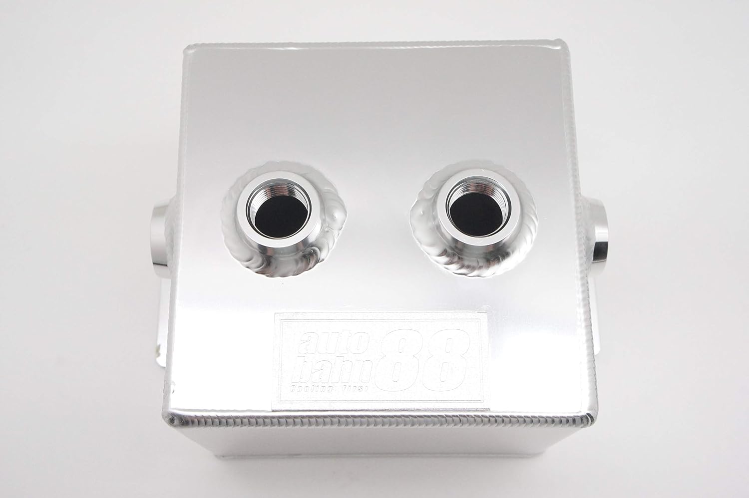 Autobahn88 Racing Oil Catch Can, Breather Tank with Filter, Baffle Design, 1 Liter, AN10 (Silver)