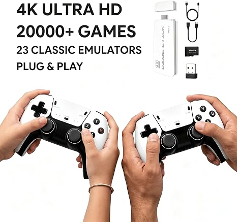 2026 New Retro Game Console: Features 128GB of Built-in Storage, Comes pre-Loaded with Over 20,000 Classic Retro Games, Supports 4K HDMI TV Output, and is a Plug-and-Play Portable Retro Gaming System
