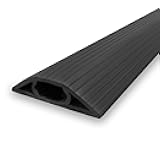 Cable Man Floor Cord Cover and Cable Protector for Cable Management, 3 in. x 10 ft., Black, 6000-10C