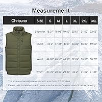 Vista 7 de Chrisuno Chaleco de esquí acolchado de invierno ligero para hombre, ropa de abrigo plegable