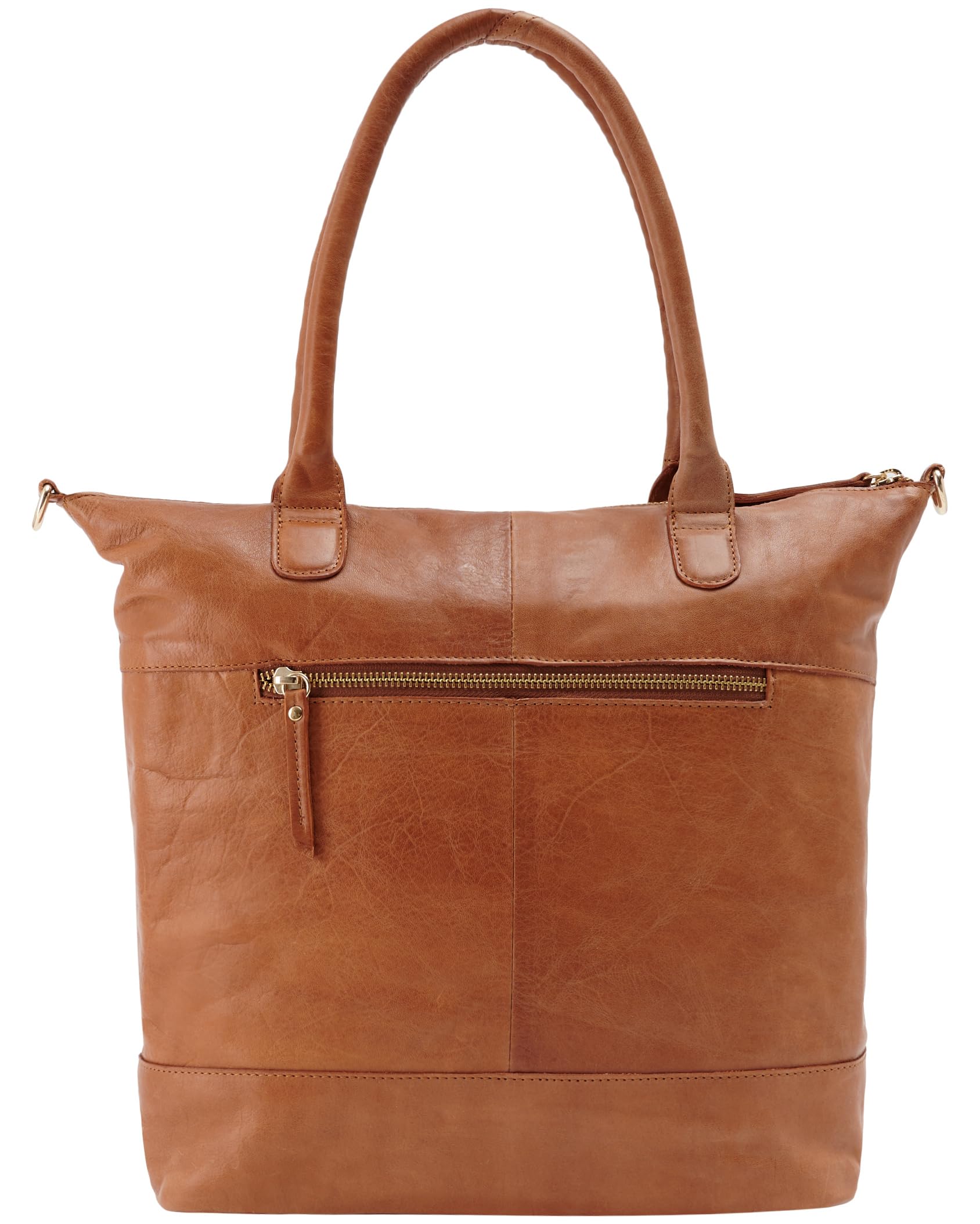 Gusti Leder Shopper Damen Mia – Ledertasche mit Reißverschlussfach, abnehmbarem Trageriemen & 15 Zoll Laptopfach - Ideal für Alltag & Büro