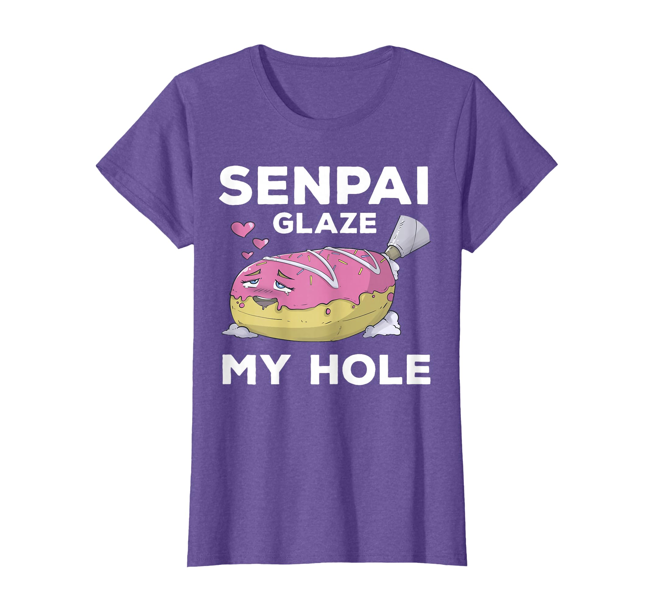 Otaku Ahegao Donut Pun Senpai Ecchi Etchi Hentai Funny Lewd Unisex Adult Anime Manga T-Shirt - Black, Small