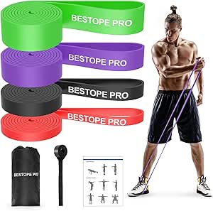 Bandas Elástica Musculacion[Set of 4], 4 Banda Elástica de Resistencia con Anclaje para Puerta