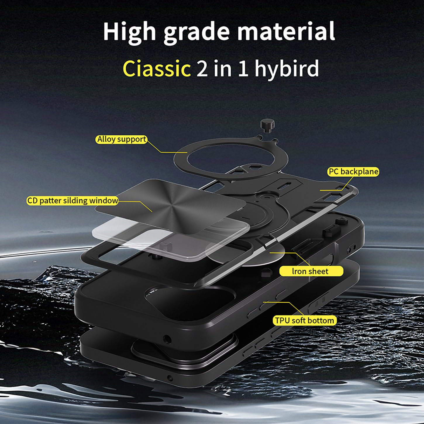 Funda Antigolpes Para Honor 400 5G | Con Anillo Magnético Y Tapa Deslizante Para Cámara