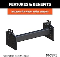 Vista 6 de CURT 16515 E16 - Cabeza de enganche de 5ª rueda solamente, requiere patas o rodillo, 16,000 libras