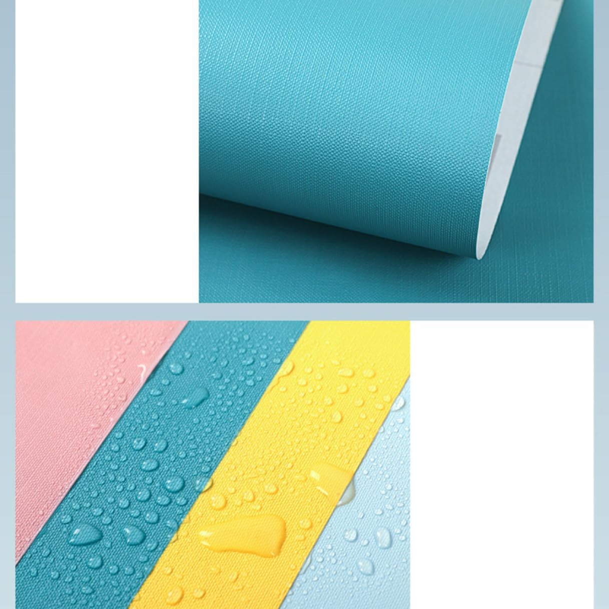 [YXSNG] 壁紙 シール 白 無地 ライトイエロー ライトブルー ネイビー ピンク マカロン デザイン12 ホワイト グリーン