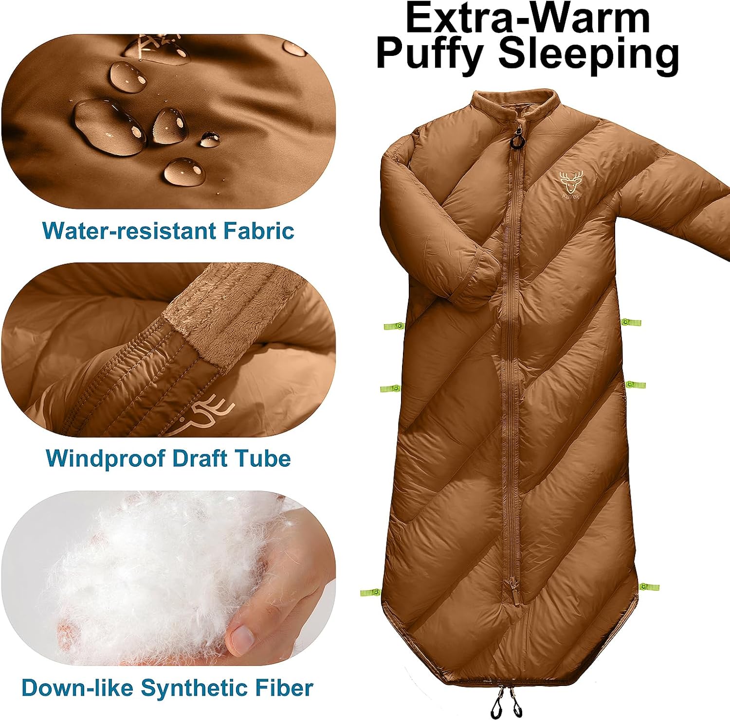 Walkable Toddler Sleeping Bags for Kids, Boys Girls (2T-4T) - Puffy Camping Sleeping Sack for Indoor, Outdoor, Travel, Sleepover, Slumber Party (up to 46 in)- Machine Washable, Lightweight