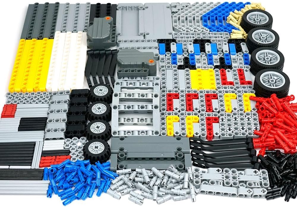 Amazon.com: Technic-Parts-Gears-Beams Building Block Sets, Wheels-Axles ...