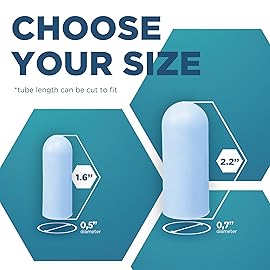 Soft Gel Toe Caps with Healing Coconut Oil - 6 Reusable Big Toe Protectors for Ingrown or Missing Toenails, Corns, Calluses & Blister Relief