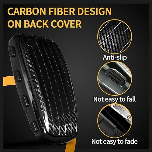 Miniatura 9 de TANGSEN Funda para llavero de TPU compatible con BMW 1 3 4 5 6 7 Series GT3 GT5 M5 M6 X3 X4 textura de fibra de carbono transparente 3 y 4 botones