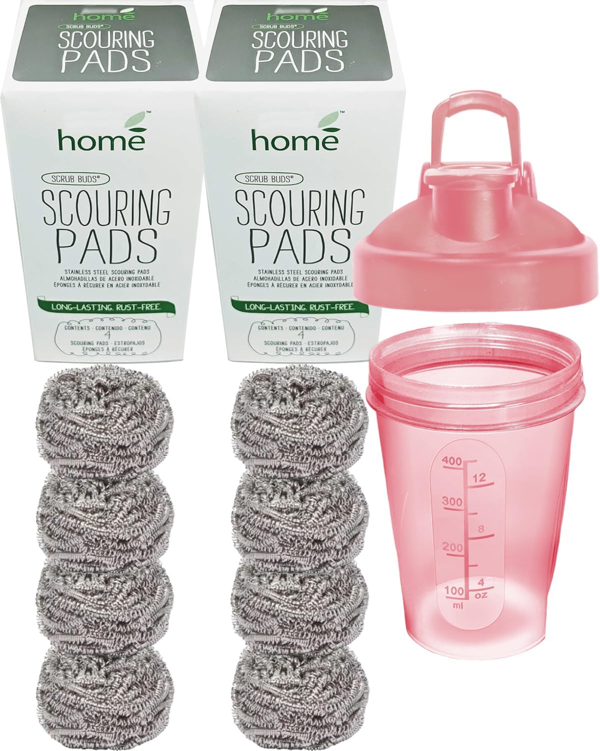 Amazon.com: Long Lasting & Rust Free Scouring Pads Made of High Grade ...