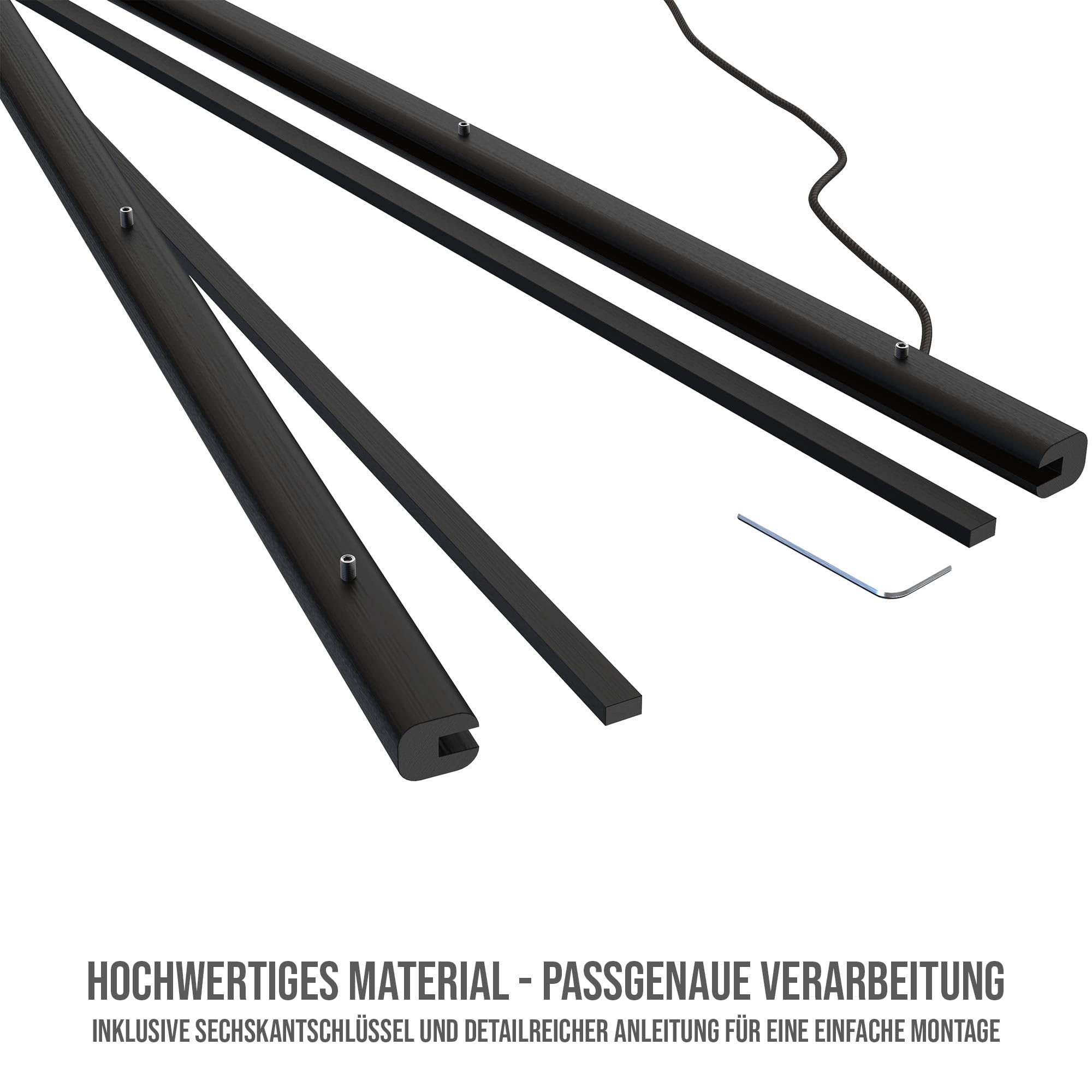 Die Leiste [Schwarz] Schraubbare Klemmleiste für Magnetische Karten 119 CM