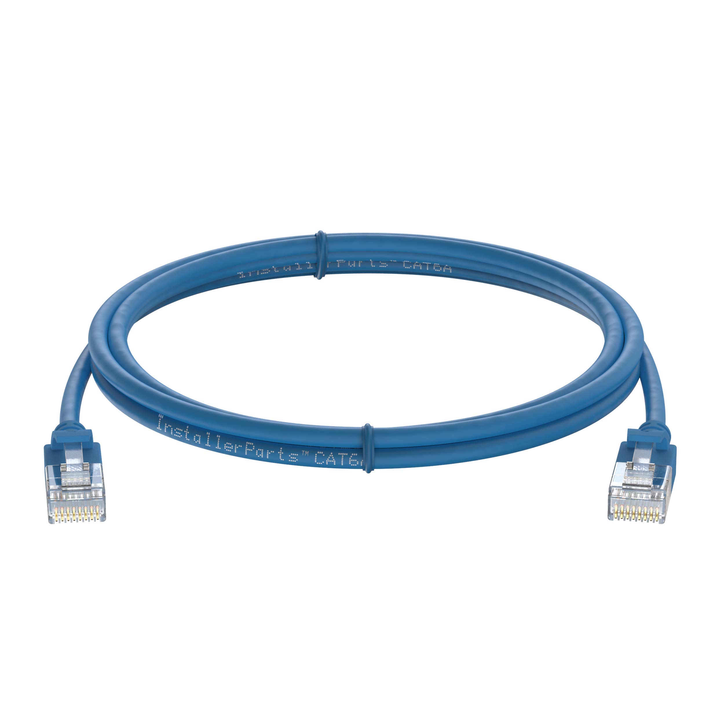 InstallerParts Câble Ethernet Cat8 Professional Series – 40 Gigabit/sec Network/câble Internet haut débit pour routeur, modem, jeux/2000 MHz, 24 AWG 15 Feet (10 Pack) bleu