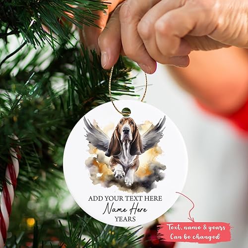 Vista 134 de Adorno conmemorativo personalizado de Bulldog Inglés – Alas de ángel, regalo de Navidad personalizado para perro, mamá y papá Adorno de Bulldog