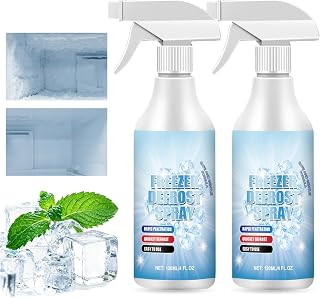 Freezer Defrost Spray – Rapid Ice & Frost Remover De-Icer Spray for Refrigerators and Freezers – Prevents Ice Buildup, Fast Acting 120ml/4 fl oz, 2 Pack
