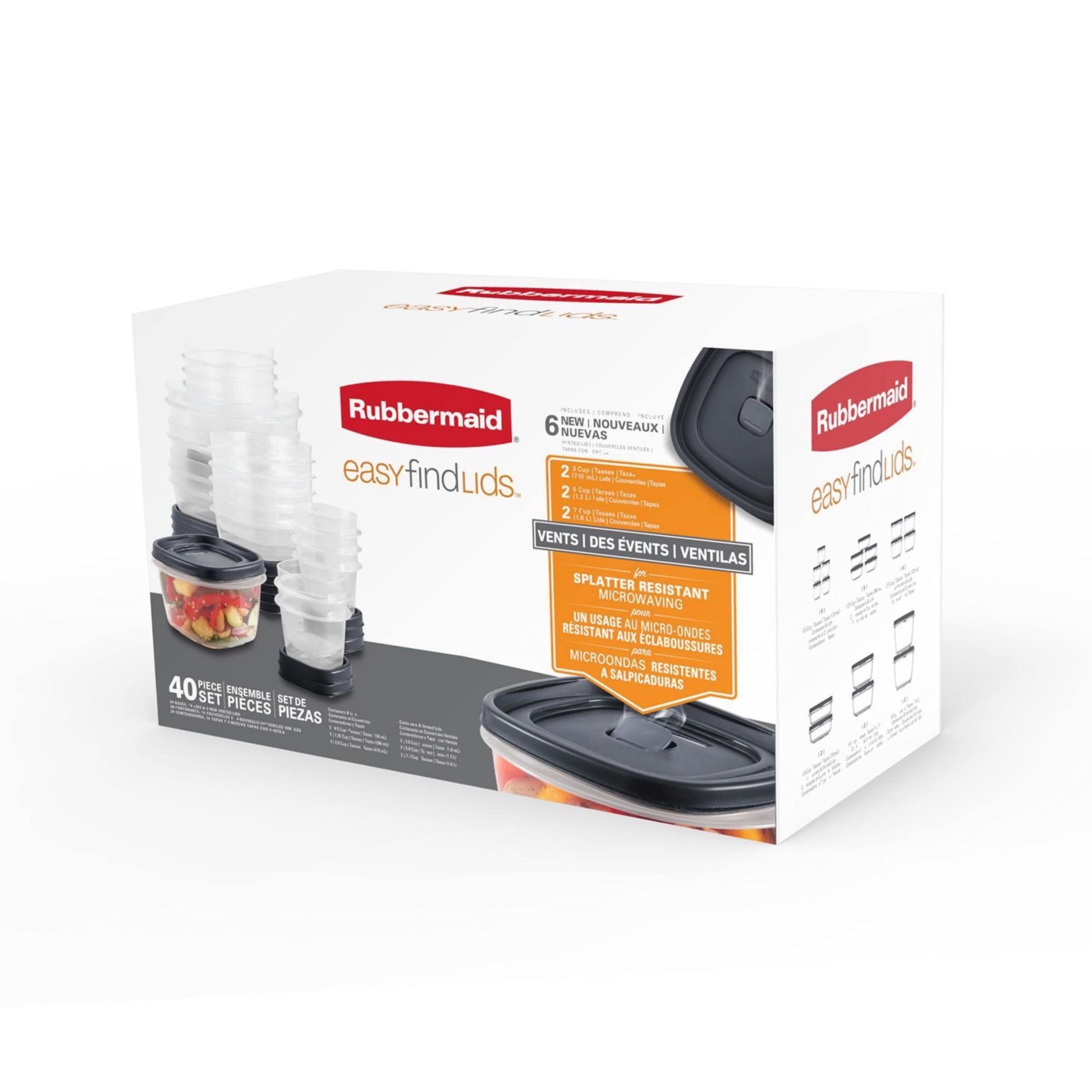 Amazon.com: Rubbermaid Easy Find Lids Food Storage Containers