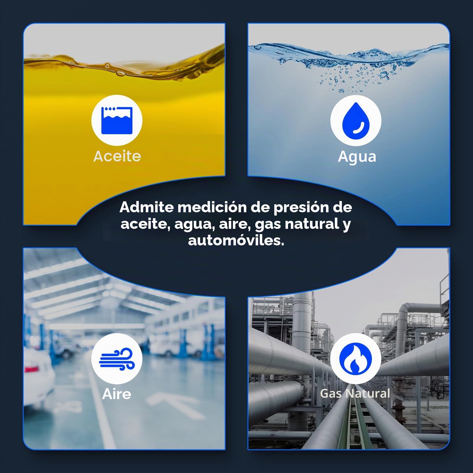 AUTOOL Manómetro de presión de gas, manómetro digital HVAC de -100 a 300 Kpa, manómetro de pieza de campo diferencial dual, bloqueo de datos y almacenamiento con parte trasera magnética, 7 accesorios