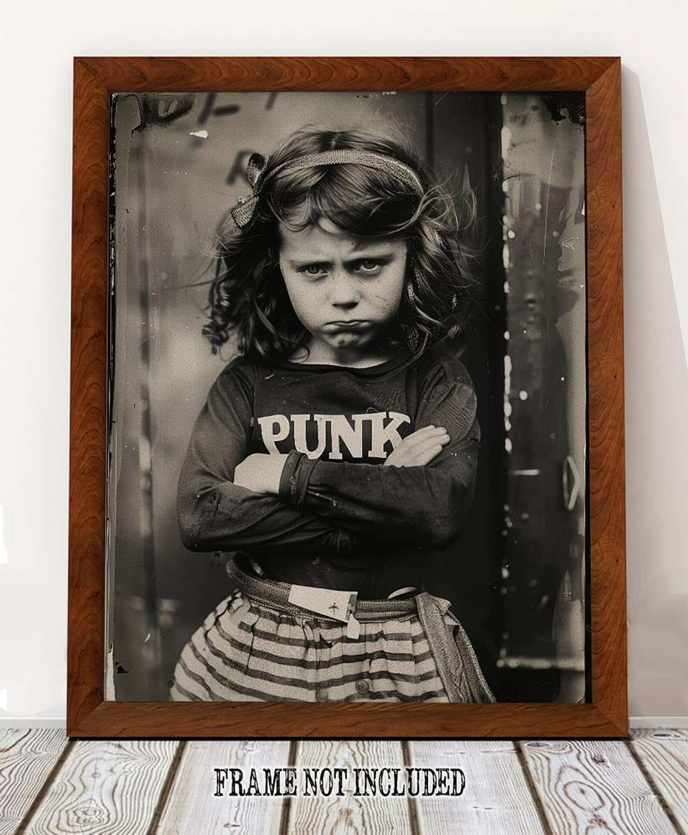 Amazon.com: Punk Black & White Photo -18x24 Unframed Poster-Little