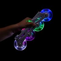 Vista 5 de Rollerex Paquete de 2 ruedas con luz LED Glowrider 92A con rodamientos, brillan en la oscuridad