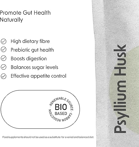 Miniatura 2 de Polvo de cáscara de psyllium  Fácil de mezclar polvo de fibra finamente molida, suplementos de fibra sin OMG que promueven la regularidad, ideal