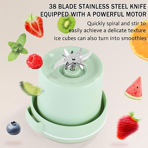 Miniatura 4 de Licuadora portátil para batidos y batidos de 43 onzas, carga USB, inalámbrica, potentes cuchillas, licuadora portátil para jugos pequeños, frutas,