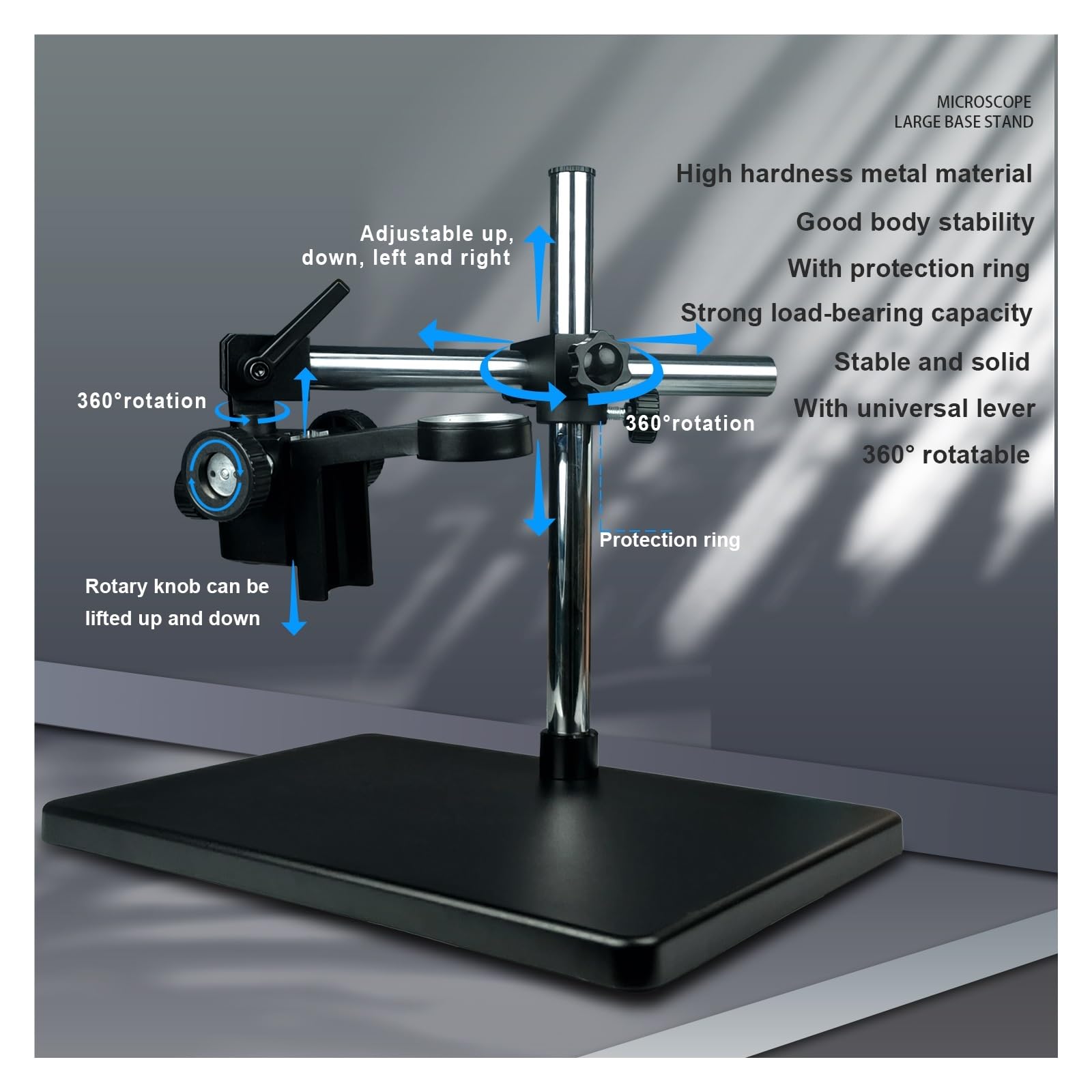 4K 48MP USB HDM/I Digital Video Electronic Microscope Camera 130X 150X 180X Zoom C Mount Lens LED Light Lab Phone Repair Tools(180X Lens LargeBase1)