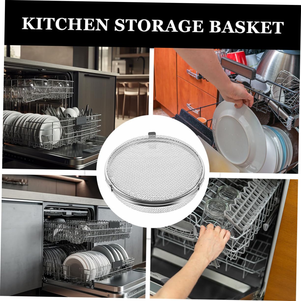 PRETYZOOM Lot De 5 Paniers À Couverts De Rechange Pour Lave-vaisselle Paniers En Maille Métallique Pour Ustensiles De Cuisson Porte- Accessoires Pour Bébé