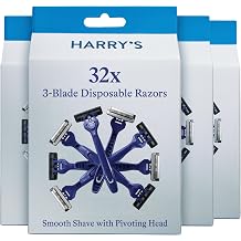Harrys Disposable Razors for Men - 32 Count 8 Count, Pack of 4