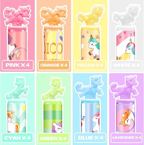 Miniatura 10 de Mini varita de burbujas de unicornio de 32 piezas con caja de exhibición, recuerdos de fiesta de unicornio pastel para niños, decoración de fiestas