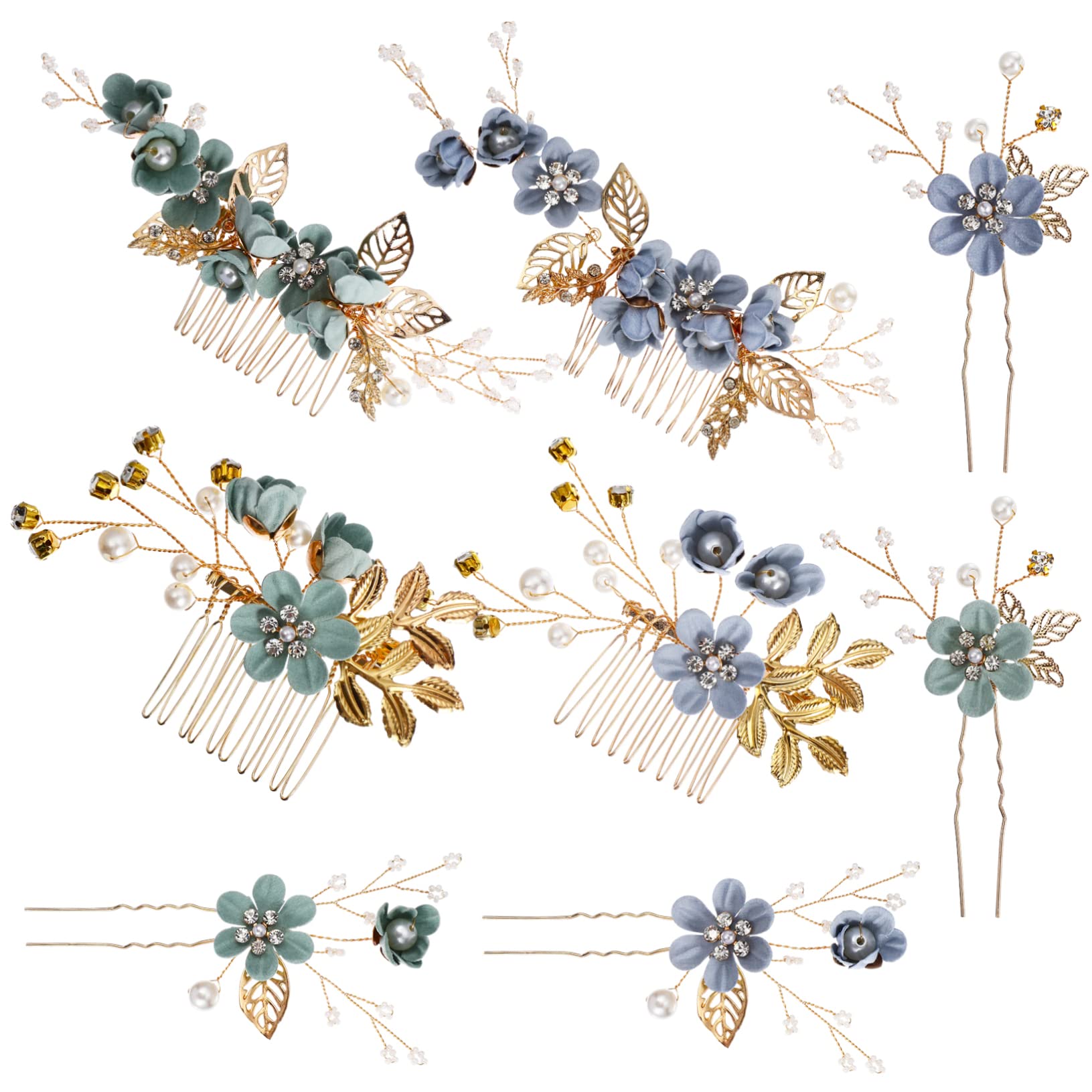 Didiseaon 6 Ensembles Épingle à cheveux pinces cheveu hairpin barbir accessoires de cheveux de demoiselle d'honneur casque de mariée peigne pince à cheveux accessoires de cheveux de fleurs