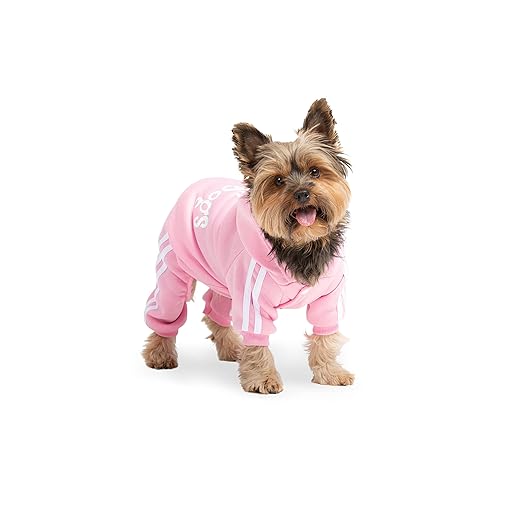 All Dogs - Chándal para Perros - Sudadera con Capucha y Pantalón de Chándal, 4 Patas - Chándal de Perro con Tejido de Algodón Suave y Cálido (X-Small, Rosa)