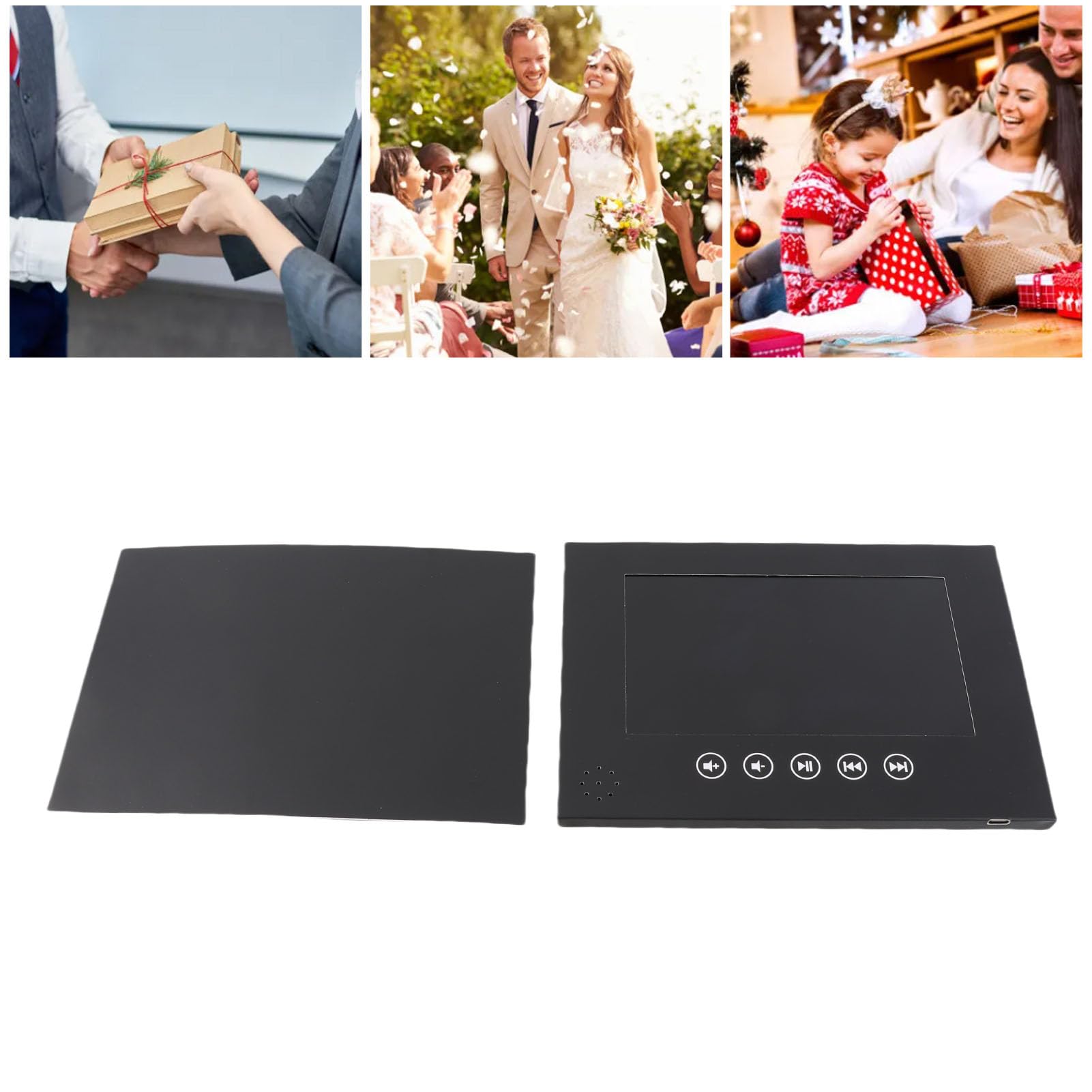 Riproduzione Video HD 720p, compatibilità Multi-format, Facile Personalizzazione con Borsa, Ideale per Ogni Occasione (7 pollici)