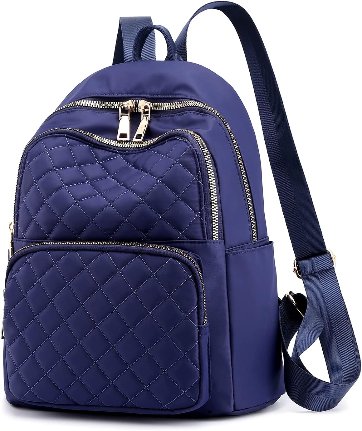 Mini Navy Backpack Purse for Women Girls, Waterproof Lightweight Dual-use Travel Daily Daypack