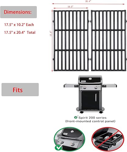 Miniatura 9 de 7635 Barras aromatizantes de 15.3 pulgadas para parrillas Weber Spirit, repuesto para parrillas Weber GS4 Spirit II y I E210 S210 E215 E220 S220