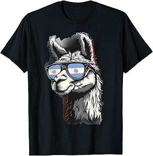Argentina Alpaca Llama Argentinian Flag T-Shirt