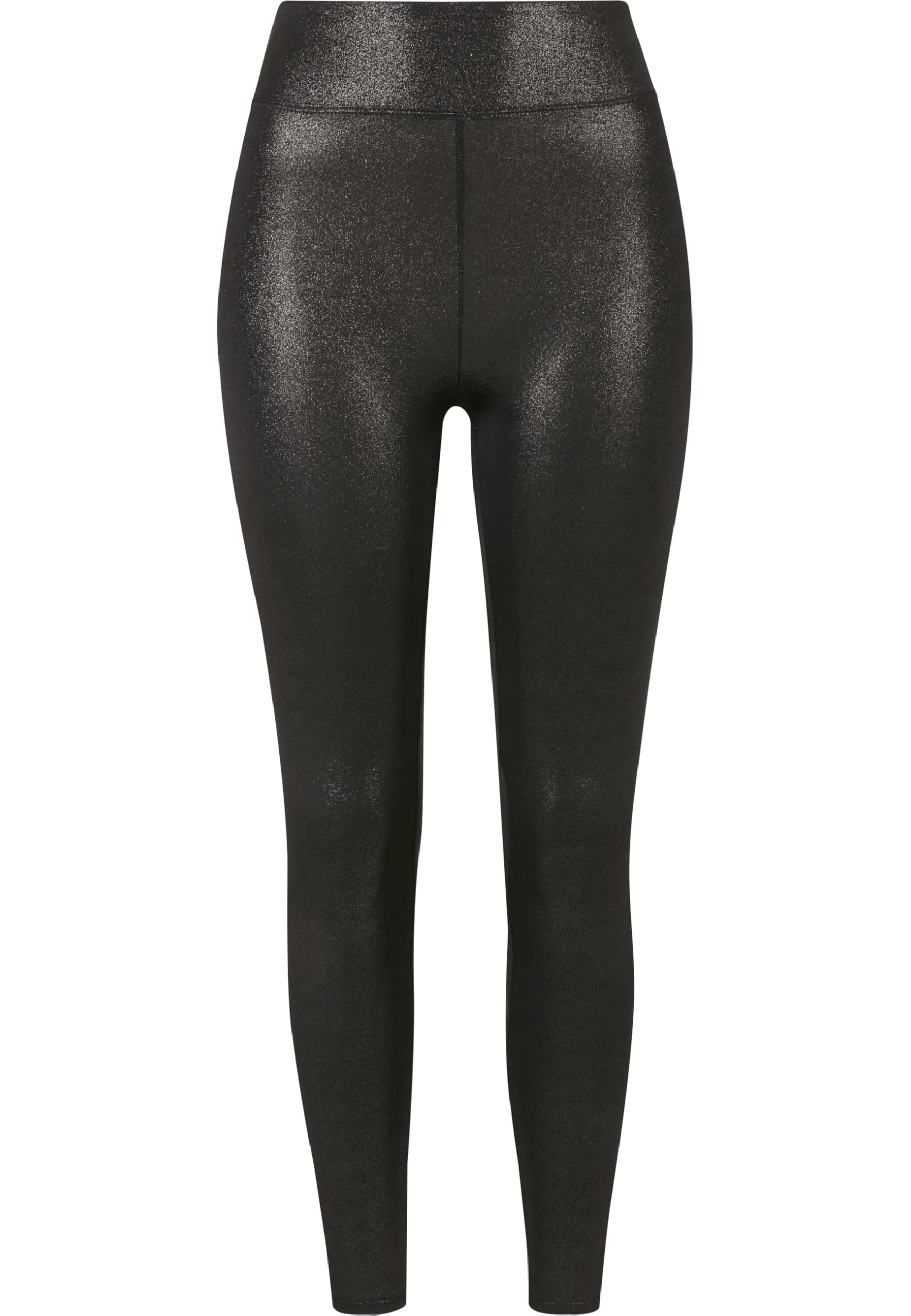 Urban Classics Women's Sparkling Black High Waist Glamour Leggings Yoga Pants, Xxxxl