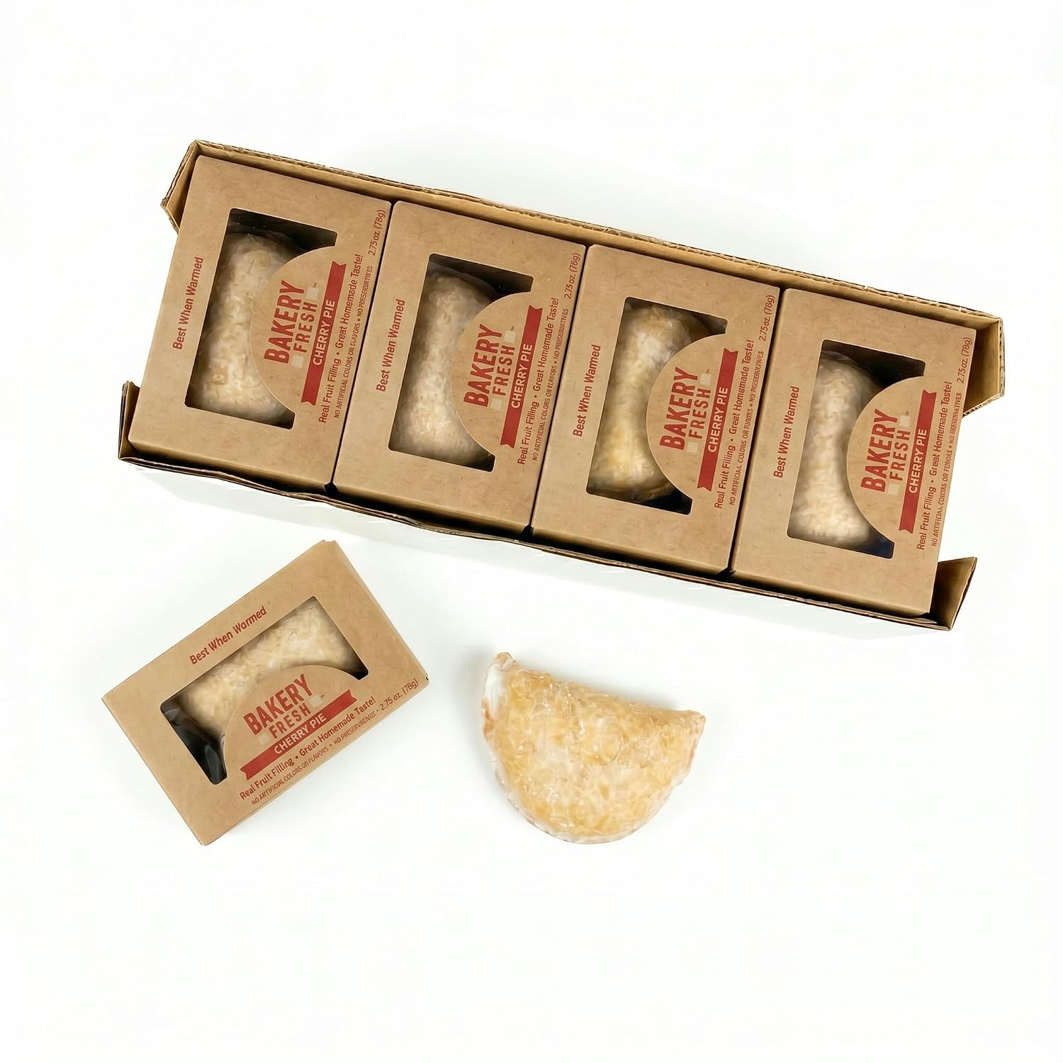 Carlotta's Bakery Freshly Baked Snack Pies, 2.75 oz Individually Boxed (Tray of 12) - Real Fruit Filling, Dairy Free, Kosher Parve, No Artificial Colors or Preservatives (Cherry Pie)