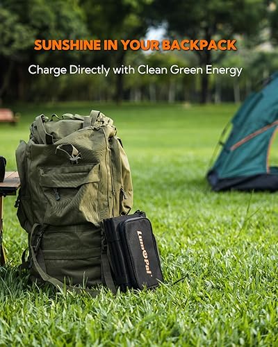Miniatura 6 de LUMOPAL - Panel solar portátil, 60 W, paneles solares plegables, cargador solar plegable con PD60W USB-C 5V USB-A QC3.0 DC18-20V, IP65 impermeable